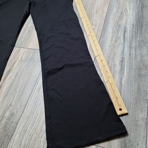 Flare Yoga Pants Black Slim Fit 
